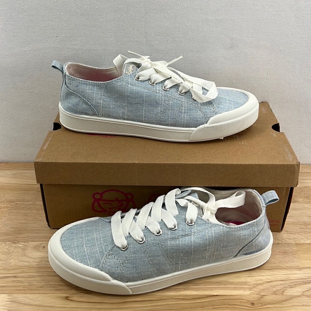 Sugar Festival Canvas Sneakers- Light Blue- Size 7 M- NIB